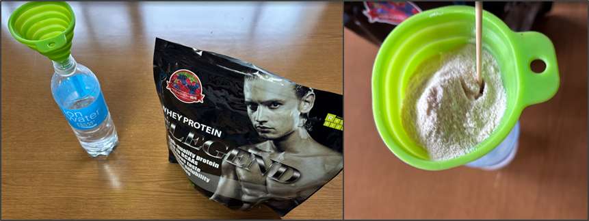 ペットボトルで、ほぼ使い捨てプロテインシェイカー